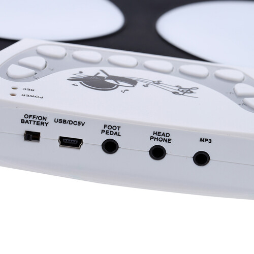 Portable Electronic Drum Pad Kit Silicon Foldable with Stick 2