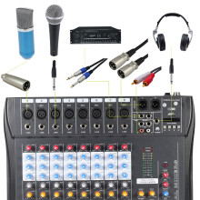 CT80S-USB 8 Channel Audio Mixer Wireless BT 48V Phantom Power