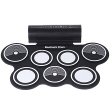 Foldable Silicone Drum Pad Kit USB Roll-up Drumstick Foot Pedal 3.5mm