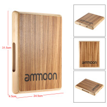 ammoon Compact Travel Cajon Hand Drum 31.5x24.5x4.5cm