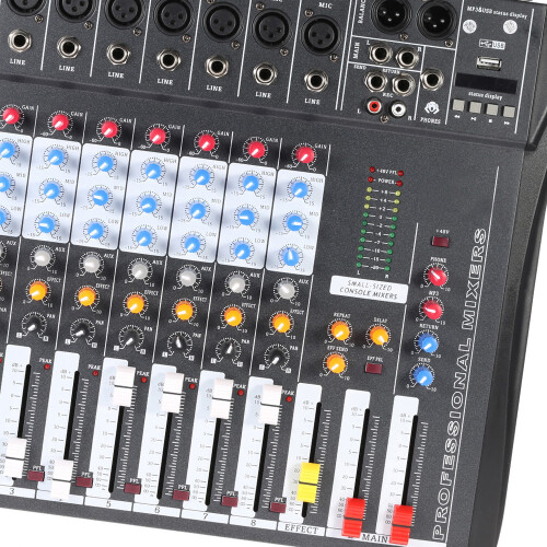 CT80S-USB 8 Channel Audio Mixer Wireless BT 48V Phantom Power 2