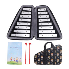 16-Note Wooden Xylophone with Mallets Case for Kids