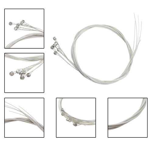 Stainless Steel Silver-Plated Copper .010-.047 6pcs Guitar Strings 1