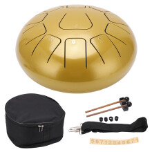 12in Tongue Drum Golden Healing Percussion Instrument