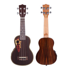 ammoon 21 Inch Rosewood Wood Ukulele Ukelele Uke with EQ