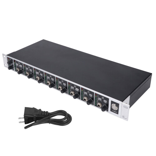 (US Plug) 8 Channel Headphone Amplifier Splitter Studio Stage US Plug
