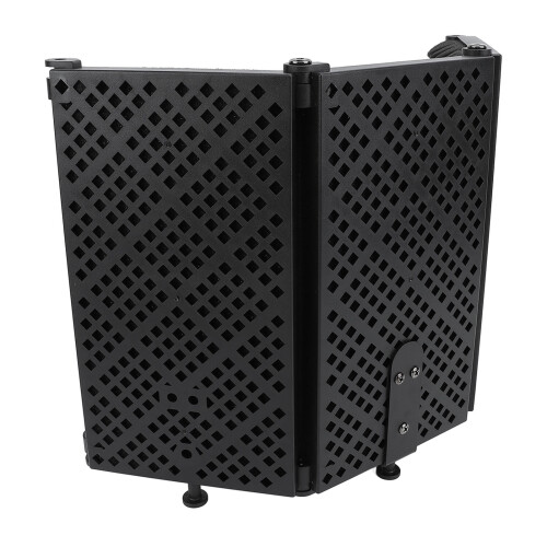 Microphone Isolation Shield 3 Panel Adjustable Folding with Tripod 2