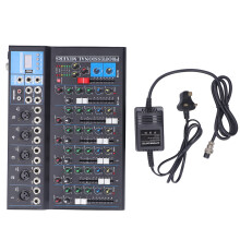 (UK Plug) 7 Channel Mixer USB Sound Board Mixing Console 100-240V EU Plug
