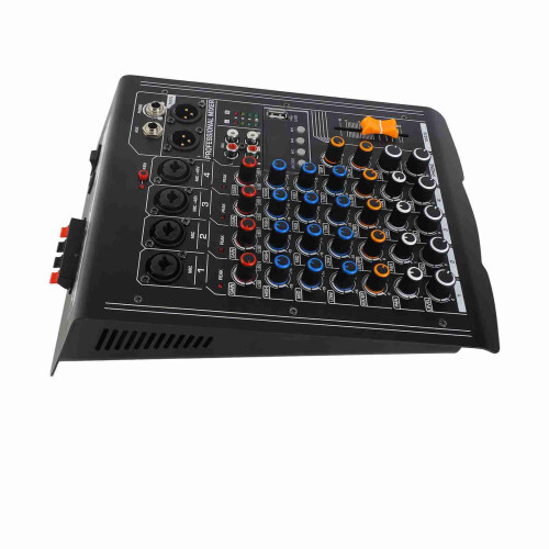 4 Channel Mixer 2 Stereo Professional Microphone Line Mixing Console 2