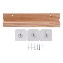 (VS-C) Phonograph Record Holder Pine Wood Wall Mount for Albums CD
