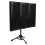 Microphone Isolation Cover 3-Panel Pop Filter Sound Absorbing Foam 3