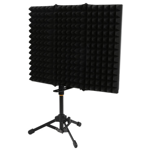 Microphone Isolation Cover 3-Panel Pop Filter Sound Absorbing Foam 1