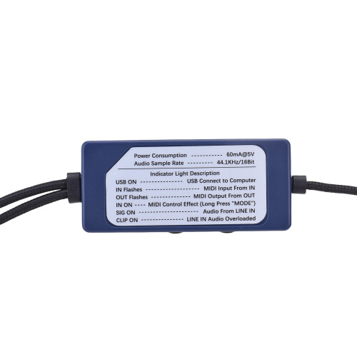 (MIDI to USB A Interface) DOREMiDi MIDI to USB A Adapter with Reverb/Chorus/3D Effects 2