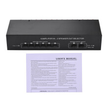 LYNEPAUAIO 6 In 2 Out Amplifier Speaker Selector Switch 300W Ch