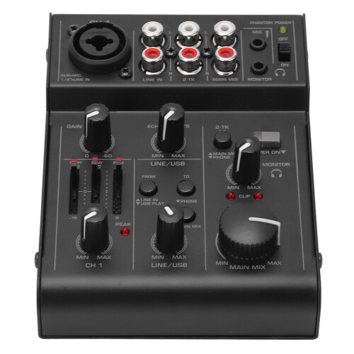 Compact Metal Digital Mixer Live Recording Controller with USB 2