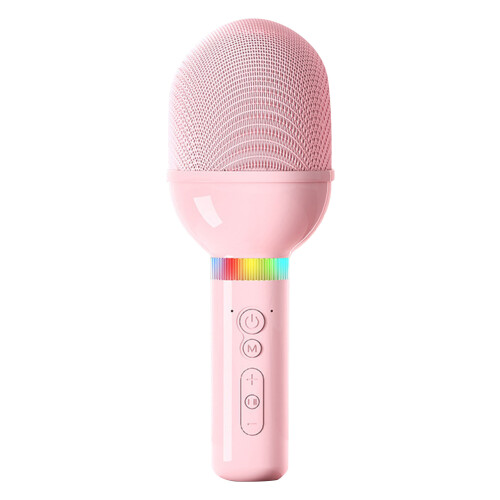 Wireless Bluetooth Mic Portable Handheld DSP Noise Reduction Pink