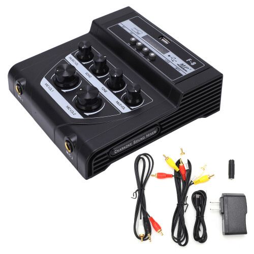 Small Audio Mixer Home Sound Board Console System Bluetooth Recording 2