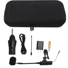 (US Plug) Wireless Saxophone Mic UHF Receiver System for Brass 100-240V US Plug