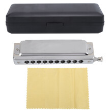 Chromatic Harmonica 10 Hole 40 Tone 2-Sided Silver