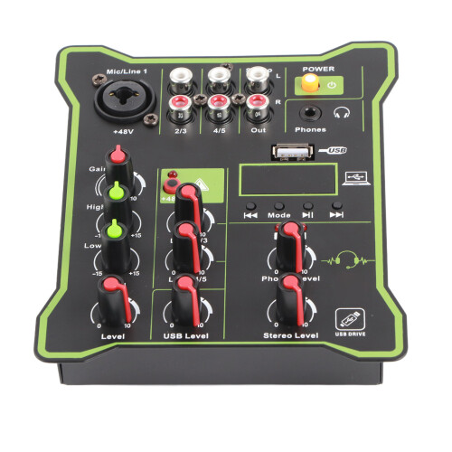 Portable 5 Channel Mixer Quick Response Good Tuning 1