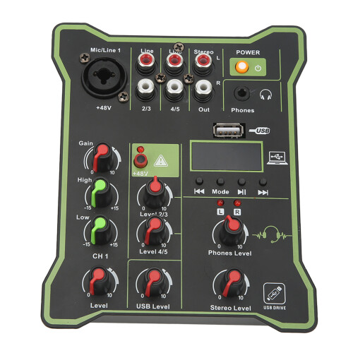 Portable 5 Channel Mixer Quick Response Good Tuning 2