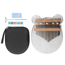 17 Keys Kalimba Portable Thumb Piano with Tuner Score Sticker Bear