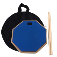 3PCS Portable 12 Inch Silent Drum Pad Set with Drumsticks Storage Bag