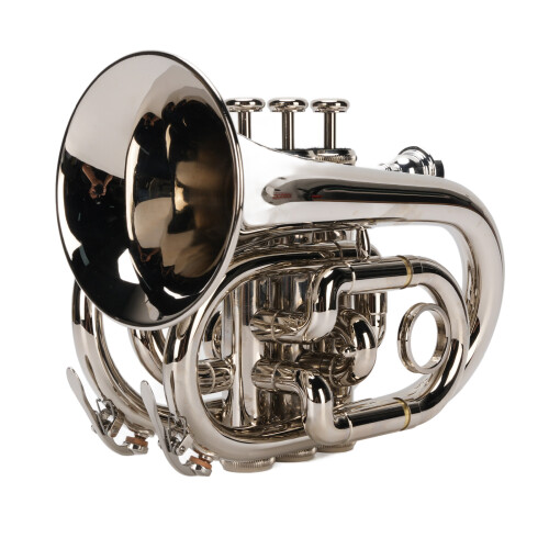 Mini Bb Trumpet Set Plated Brass Beginner Wind Instrument 2