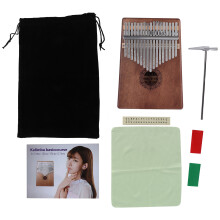Kalimba 17 Key Maple Thumb Piano Tuning Hammer Portable