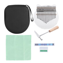 Kalimba Acrylic Transparent Thumb Piano 17 Key with Tuning Hammer