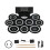 (US Plug) Electronic Drum Pad Set Foldable 2 Speakers Battery 100-240V 1