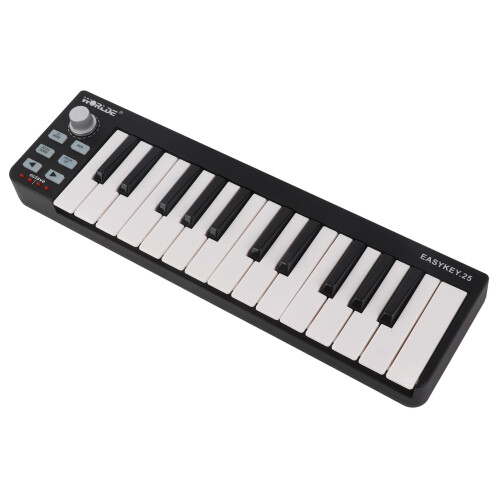 Portable 25-Key MIDI Keyboard USB Controller for Windows Mac OS 1