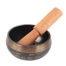 8cm Copper Singing Bowl with Wooden Stick for Yoga Meditation Healing