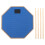 (Blue) 12in Silent Drum Pad Set Rubber Quiet Practice 2 Pair Sticks Blue 1