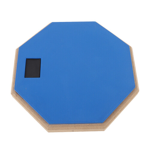 (Blue) 12in Silent Drum Pad Set Rubber Quiet Practice 2 Pair Sticks Blue 1