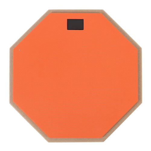 (Orange) 12in Silent Drum Pad Set Rubber Quiet Practice 2 Pair Sticks Blue 1