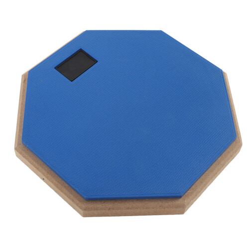 (Blue) 12in Silent Drum Pad Set Rubber Quiet Practice 2 Pair Sticks Blue 2