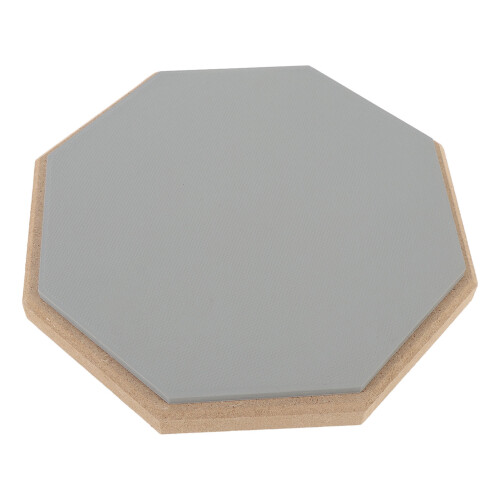 (Grey) 8 Inch Rubber Silent Drum Practice Pad Blue 2 Pairs Drumsticks 1