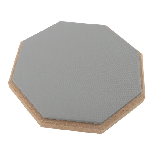 (Grey) 8 Inch Rubber Silent Drum Practice Pad Blue 2 Pairs Drumsticks 2