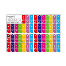 Piano Keyboard Stickers 37/49/61/88 Key Removable Colorful for Kids