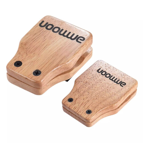 ammoon Large & Medium 2pcs Cajon Box Drum Castanets 1