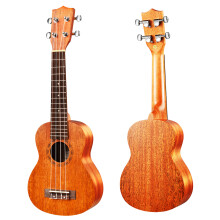 21 Inch Soprano Ukulele Mahogany Wood with Bag Strap