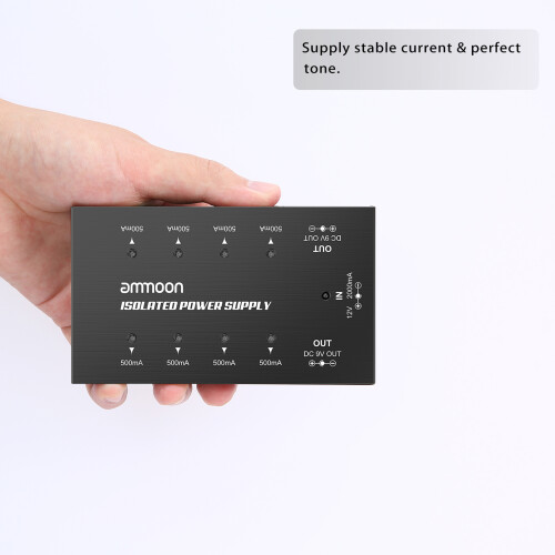 ammoon Compact Guitar Effect Power Supply 8 Isolated DC 9V/18V 1