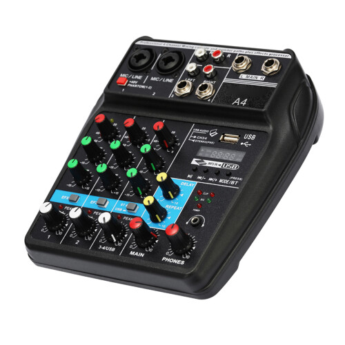 TU04 BT Audio Mixer 4 Channels 5V 2A Phantom Power USB 2