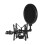 Universal Plastic Condenser Mic Shock Mount with Pop Filter 4