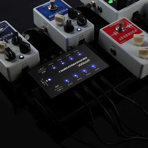 ammoon Compact Guitar Effect Power Supply 8 Isolated DC 9V/18V 2