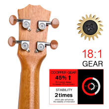 23 Inch Acoustic Ukulele Kit Mahogany Uke with Gig Bag Strap Strings