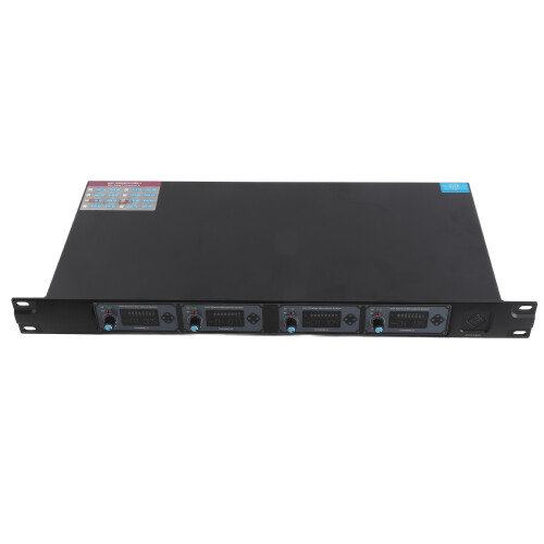 4D 4 Channel UHF Wireless Mic System 4 Mics 1 Receiver 6.35mm LCD 2