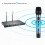 4D 4 Channel UHF Wireless Mic System 4 Mics 1 Receiver Audio LCD 5