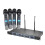 4D 4 Channel UHF Wireless Mic System 4 Mics 1 Receiver 6.35mm LCD 2
